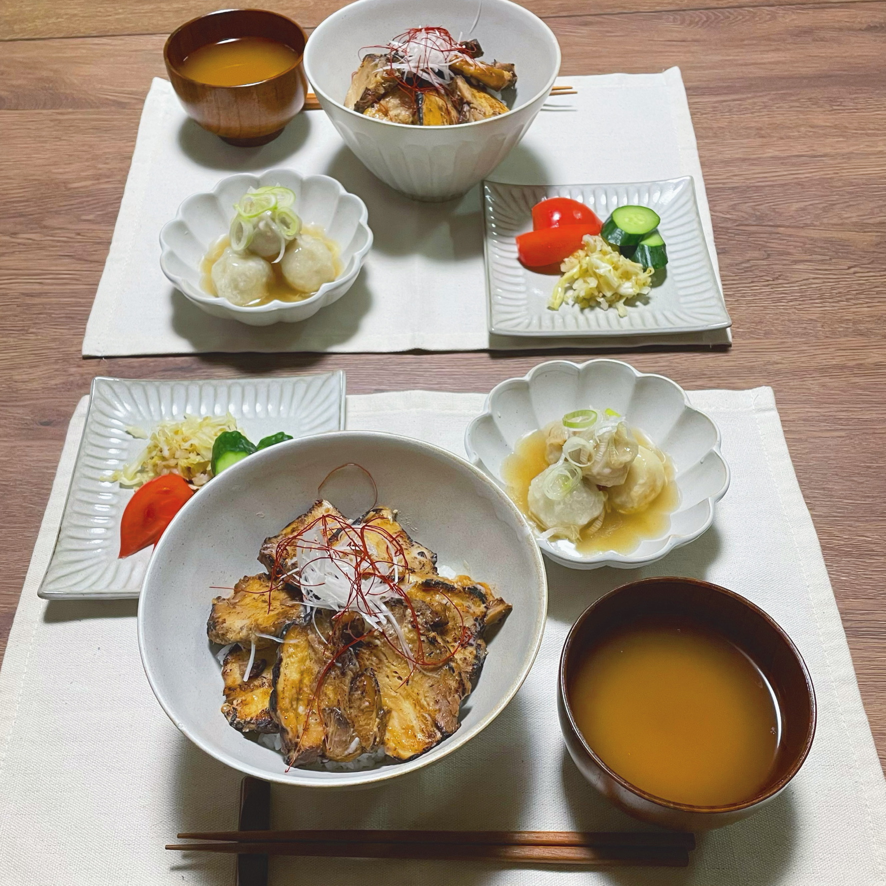 こだわりチャーシュー丼定食セット（約2人分） 香りの食堂 ちいさな木